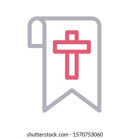 Christianity vector thin line icon 