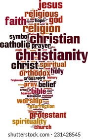 Christianity Word Cloud Concept Vector Illustration Stock Vector ...