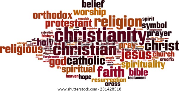 Christianity Word Cloud Concept Vector Illustration Stock Vector ...