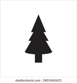 christimas tree vector icon line template
