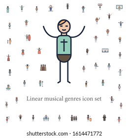 christion musician icon. musical genres icons universal set for web and mobile