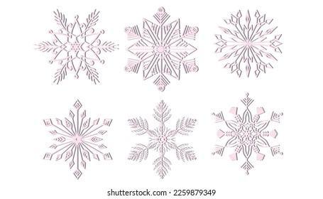 Christmas 2 layer snowflake decoration bundle background