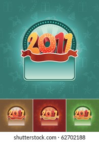 Christmas 2011 vector banner set. All elements are layered separately in vector file. Easy editable CMYK color mode.