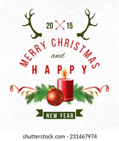 Christmas 2015 background with type design