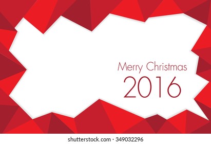 Christmas 2016 Rose red colored triangle polygon pattern background