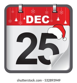 Christmas 2017 Calendar vector design, simple and clean design