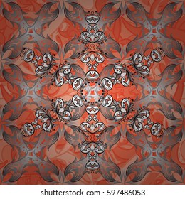 Christmas 2019, snowflake, new year. Vector illustration. Vintage seamless pattern with gray elements.