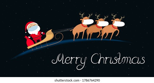 Christmas 2020 poster. Vector illustration.