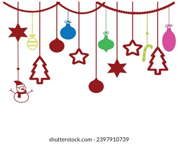 Christmas 2023 decoration ornaments vector file 