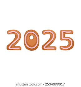 Christmas 2025 Numbers Decorated Gingerbread Cookies with Icing