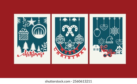 Christmas 2-layer gift card bundle illustration with text.