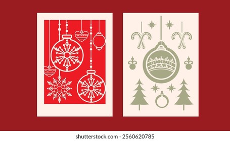 Christmas 2-layer gift card bundle illustration with text.