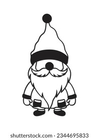 Christmas 3D Gnome Paper Cut SVG design