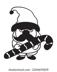 Christmas 3D Gnome Paper Cut SVG design