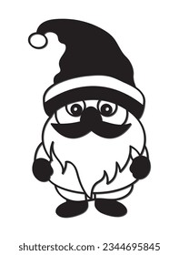 Christmas 3D Gnome Paper Cut SVG design