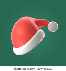 
Christmas 3d Santa S Hat Illustration