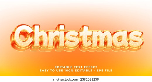 Christmas 3d text effect, editable text fot template headline