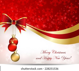 Christmas abstract background with Christmas balls