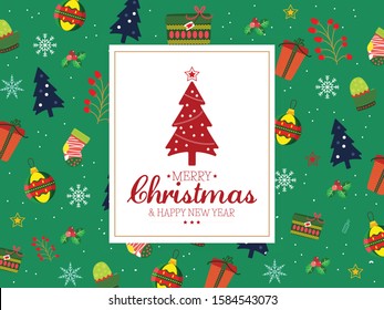 Christmas abstract background with holiday elements