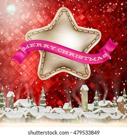 Christmas Abstract Background Landscape. EPS 10 vector file included