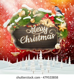 Christmas Abstract Background Landscape. EPS 10 vector file included