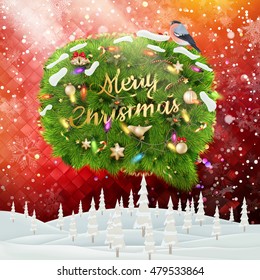 Christmas Abstract Background Landscape. EPS 10 vector file included