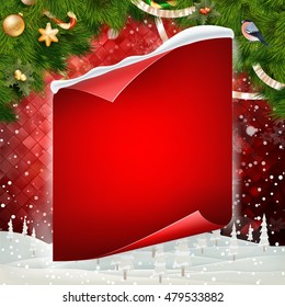 Christmas Abstract Background Landscape. EPS 10 vector file included