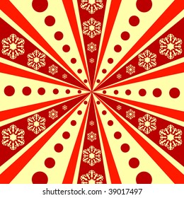 Christmas abstract  background with rays (vector)