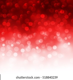 Christmas abstract background red blinking bokeh.