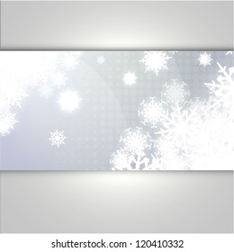 Christmas abstract background with snow flakes.
