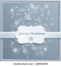 Christmas abstract background with snowflakes. Vector illustration.