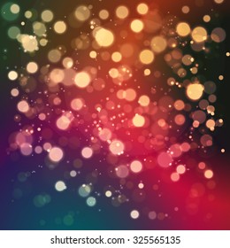 Christmas abstract background with soft color bokeh light