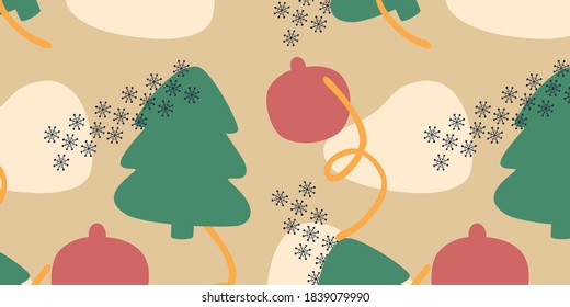 Christmas abstract background. Warm colour. Vector illustration.