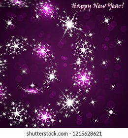 Christmas abstract background. A whirlwind of snowflakes. Spread of snowstorm. Design element. Vector illustration.