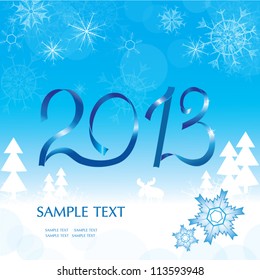 Christmas abstract blue background.
