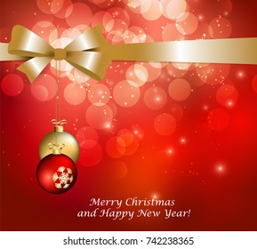 Christmas abstract card. Christmas abstract balls