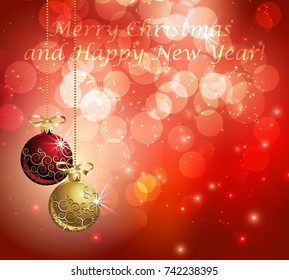 Christmas abstract card. Christmas abstract balls