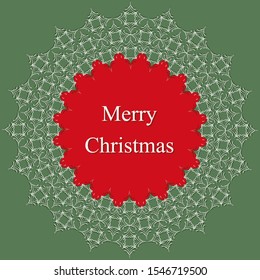 Christmas abstract circular lace pattern. Vector illustration