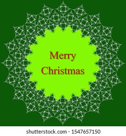 Christmas abstract circular lace pattern. Vector illustration
