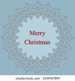 Christmas abstract circular lace pattern. Vector illustration