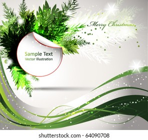 Weihnachten Abstraktes Design in Grün.