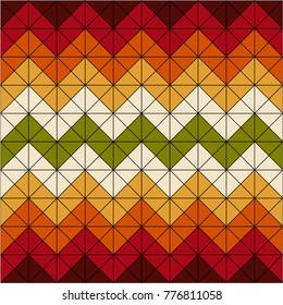 Christmas abstract geometry in red seamless pattern