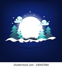 christmas abstract graphic Elements big moon background eps 10 vector