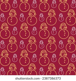 Christmas abstract iceman trendy seamless pattern vector illustration