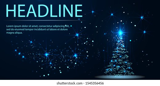  Navidad. Imagen abstracta de una bola de globo de nieve en forma de cielo estrellado, y formas en forma de planetas, estrellas y el universo. Concepto de modelo de alambre vectorial Christmassy. Titular