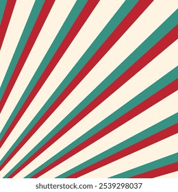 Christmas abstract line background, line pattern background with christmas color theme, retro christmas color,