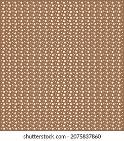 Patrón moderno abstracto de Navidad con formas geométricas blancas sobre fondo marrón, banner de puntos simples, diseño para decoración, papel envolvente, impresión, tela o textil, tarjeta encantadora, ilustración vectorial