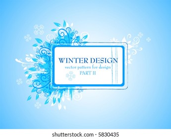 Christmas abstract pattern for design. Retro floral ornament for background. Part II.