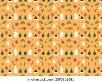 Christmas abstract pattern set for gift cards vector