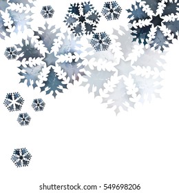 Christmas abstract patterns in form of crystal frosty snowflakes. Winter natural decoration.